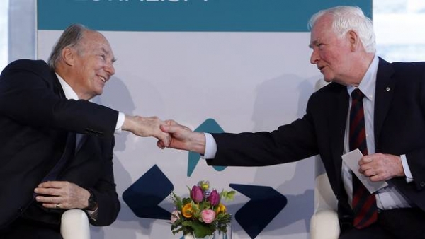 Hazar imam with Governor-General of Canada David Johnston